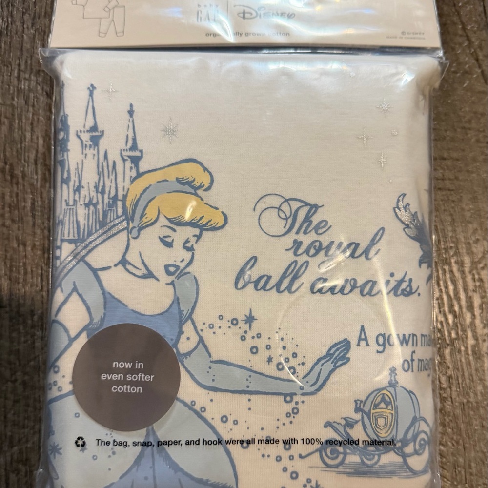 Baby Gap Disney Cinderella Pajama Set 4T NWT Girls 2 Piece Organic Cotton